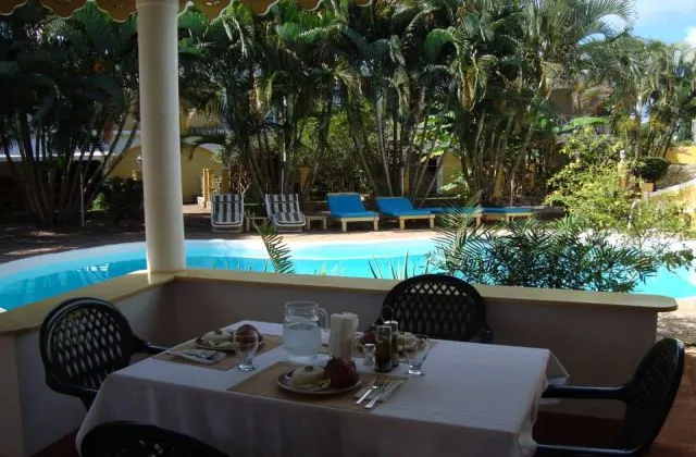 Hotel La Playita Las Galeras restaurant vue piscine