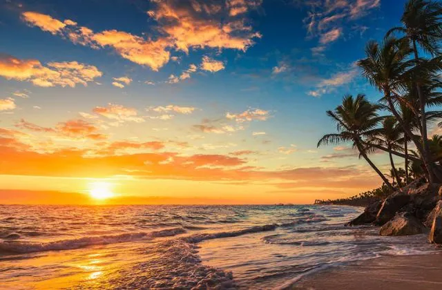 Sirenis Punta Cana Resort coucher soleil plage