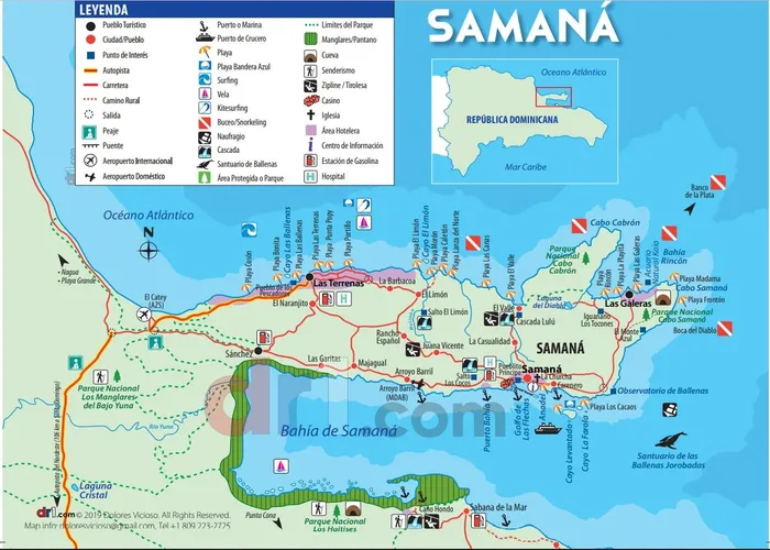 Carte touristique Samana